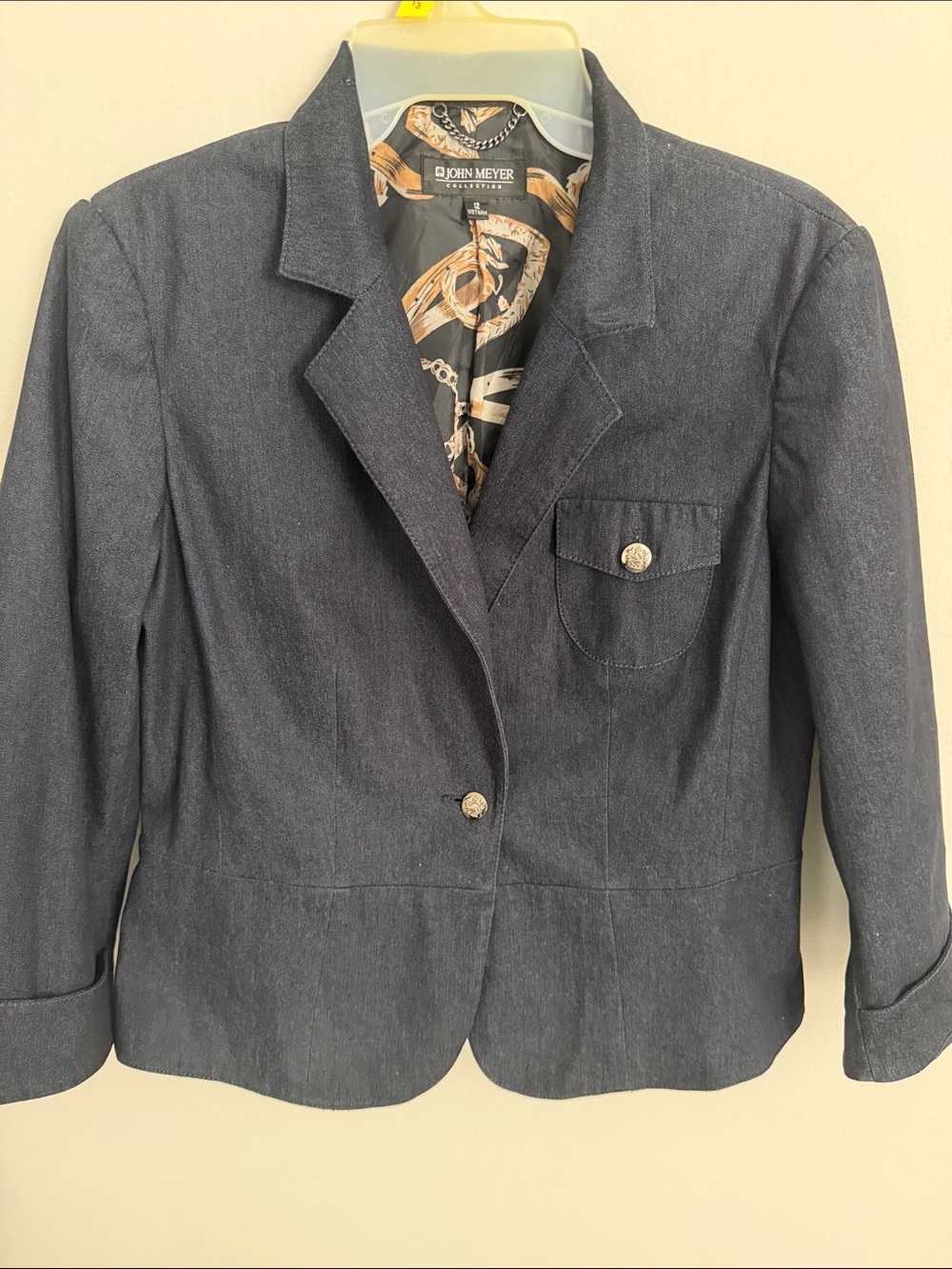 Women's Dark Blue Denim Blazer